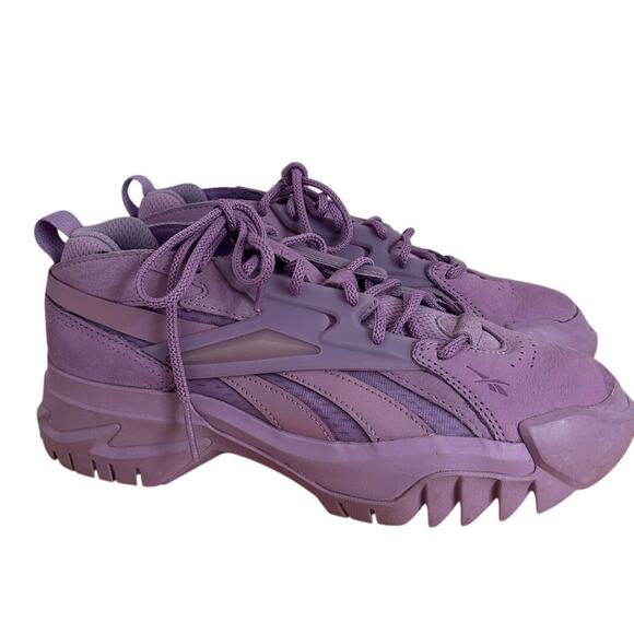 Cardi B Reebok Club V2 Puzzled Purple Sneakers - Size 9 - Picture 1 of 11